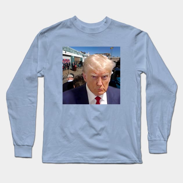 Trump Mugshot / Four Seasons Total Landscaping Long Sleeve T-Shirt by Lightning Ts